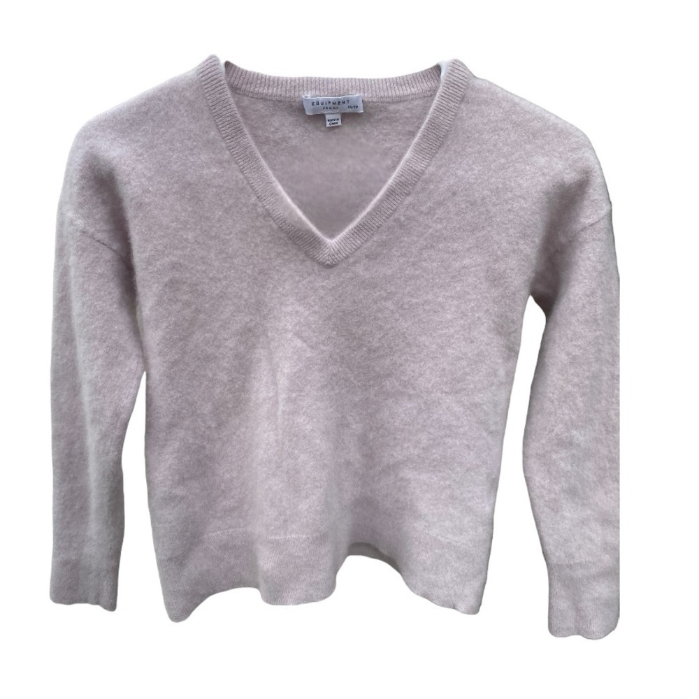 Equipment Femme 100% Cashmere Purple VNeck Sweater I Size: XS